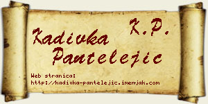 Kadivka Pantelejić vizit kartica